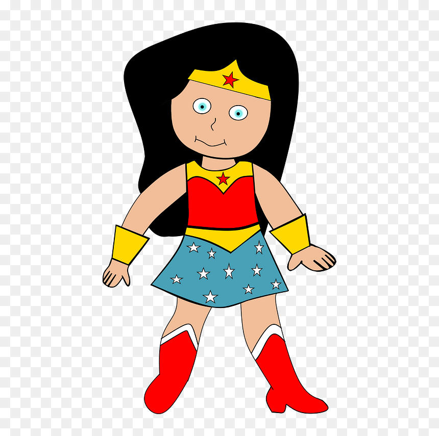 Wonder-woman Kid Clipart - Superhero, HD Png Download - wonderwoman png