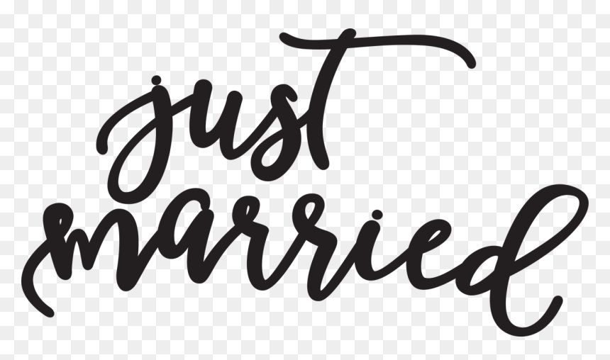 Just Married Svg Cut File - Png Transparent Background Just Married Png, Png Download - just married png