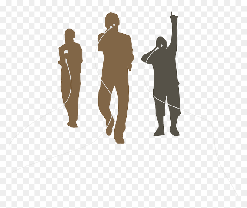 Band, Singers, Musicians, Music, Rap, Silhouettes, - Hip Hop Clip Art, HD Png Download - rap png