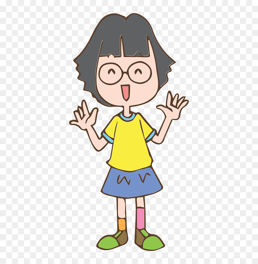 Girl With Glasses Clipart - Kids With Glasses Clipart, HD Png Download - glasses clipart png