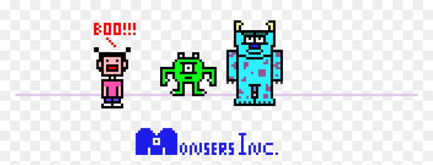 Monsters Inc Pixel Art, HD Png Download - monster inc png