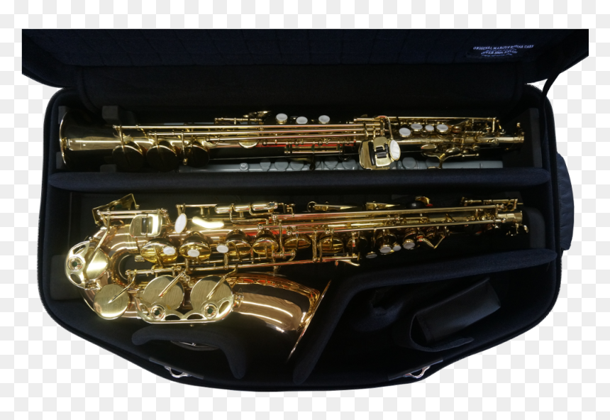 Double Case For Alto And Soprano Saxophone - Double Case Alto Soprano, HD Png Download - saxaphone png