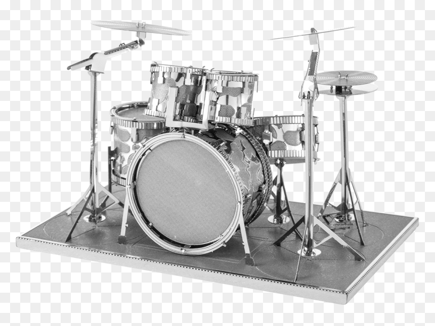Metal Earth Musical - Metal Earth Drum Kit, HD Png Download - drum set png