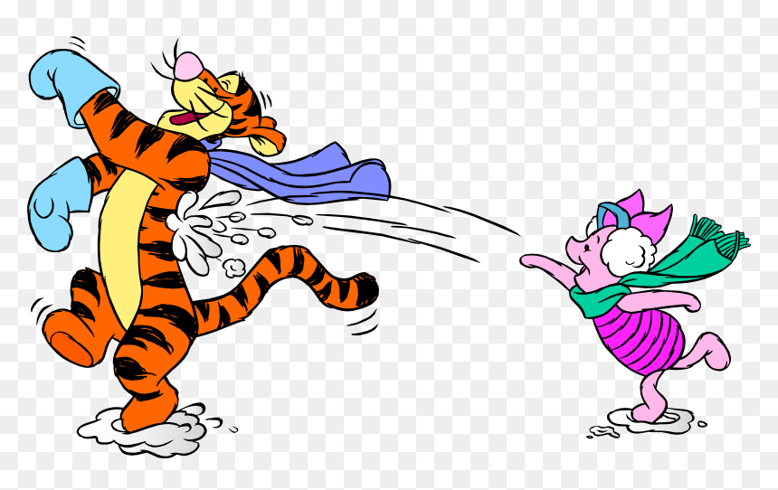 Tigger And Piglet , Png Download - Tigger And Piglet In Snow, Transparent Png - piglet png