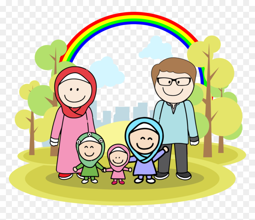 Best Muslim Png - Muslim Family Cartoon Png, Transparent Png - family clipart png