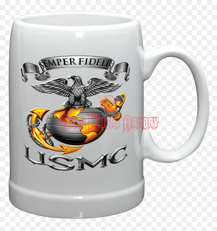 Usmc Semper Fidelis Stoneware Mug , Png Download - Mug, Transparent Png - usmc png