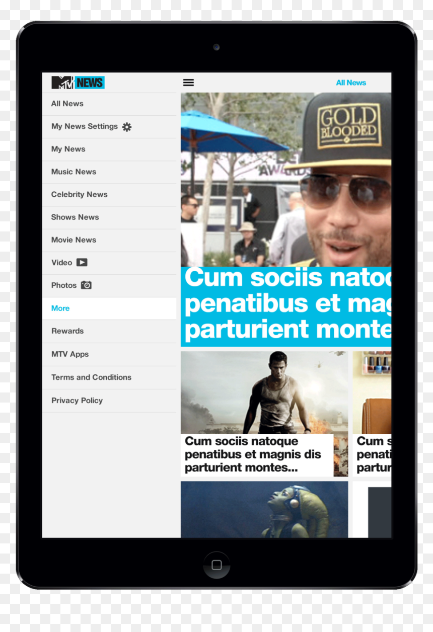 Mtv News Ipad Screens 03 - Online Advertising, HD Png Download - mtv png