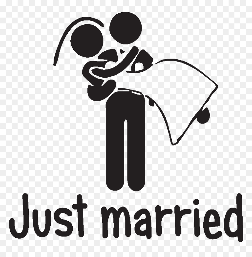 Sticker Just Married Pour Voiture Ambiance Sticker - Wedding Location Icon Png, Transparent Png - just married png