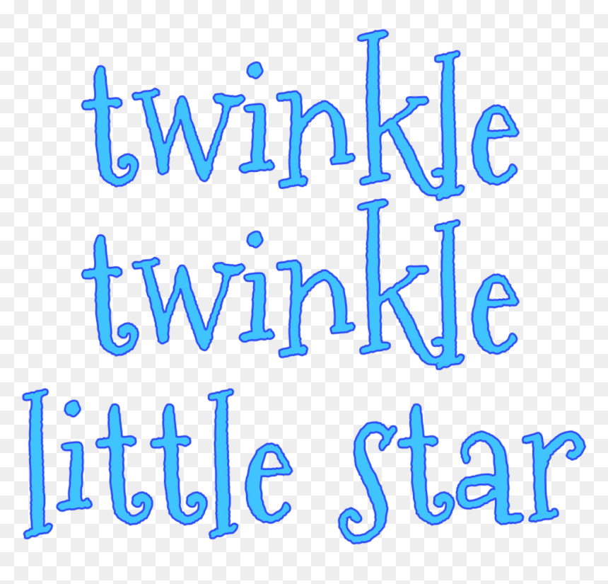 #twinkle #star #words #fonts #christmas #sticker#blue - Calligraphy, HD Png Download - twinkle star png