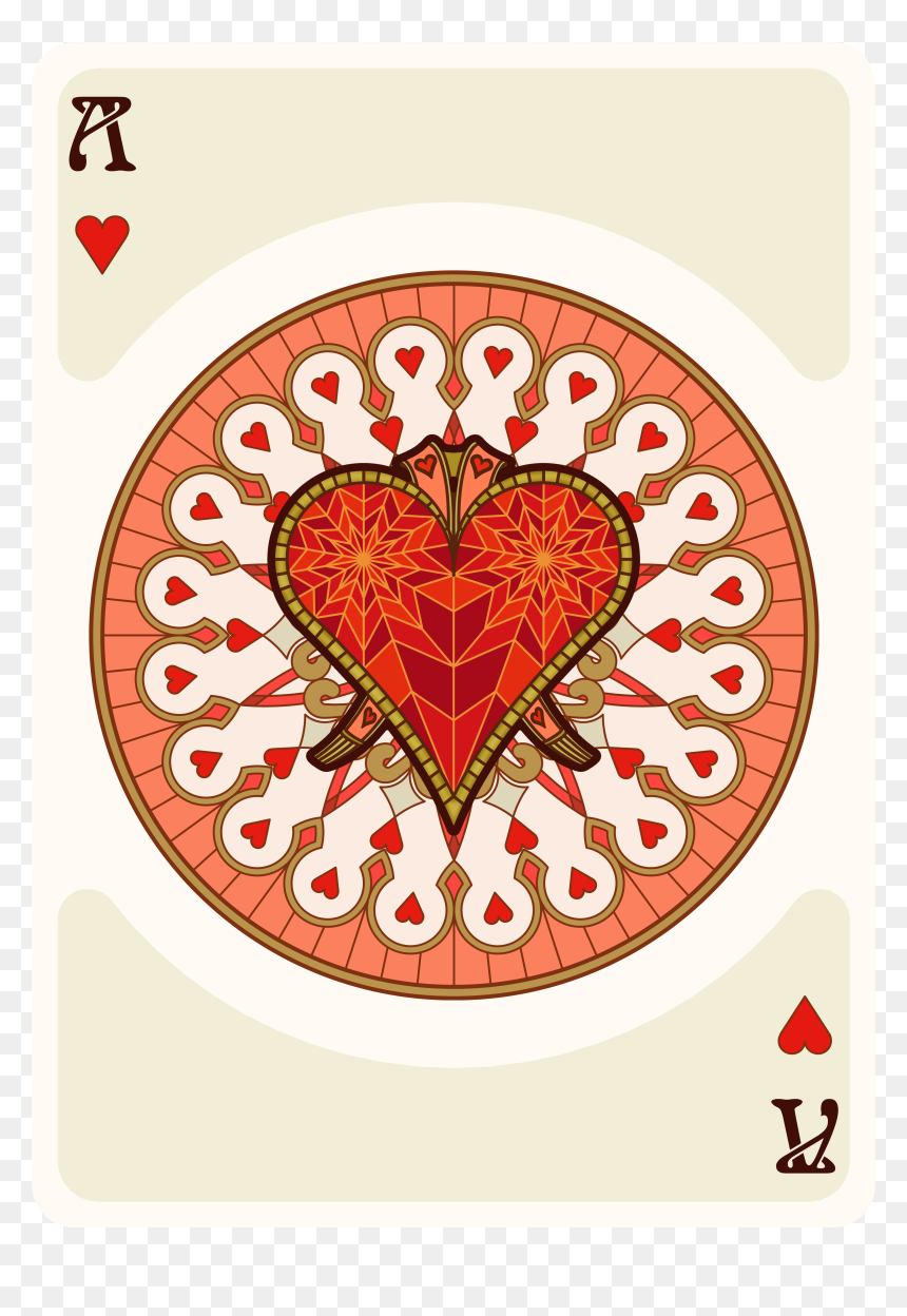 Ace Of Hearts Old Card Transparent, HD Png Download - ace card png