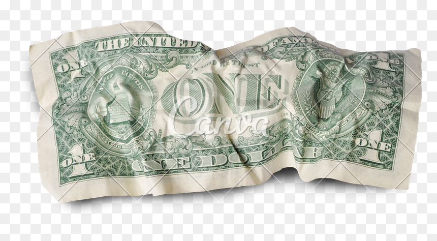 Dollar Transparent Crumpled - Insertions Into Ideological Circuits 2: Banknote Project, HD Png Download - one dollar png