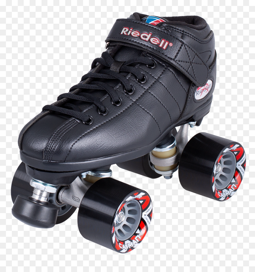 Riedell R3 Black Roller Skate Set - Riedell R3, HD Png Download - roller skates png