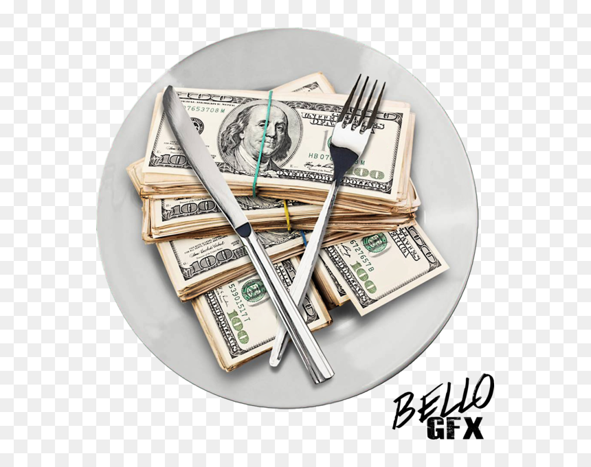 Money On Food Plate - Big Dreams Big Money, HD Png Download - food plate png