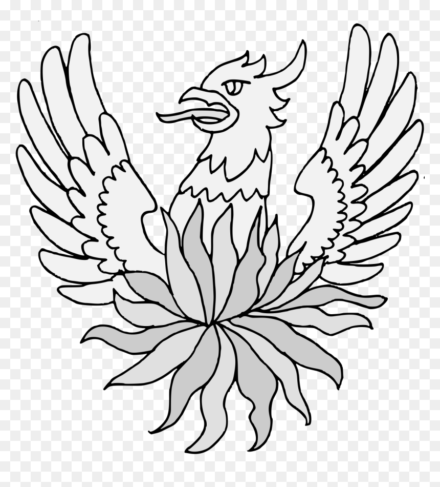 Line Art, HD Png Download - phoenix bird png