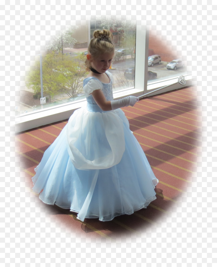 Girl Cinderella Ball Gown Party Dress - Gown, HD Png Download - wedding veil png