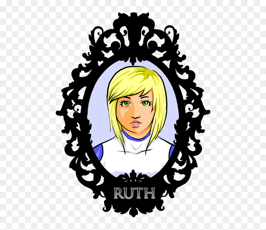 Clipart Blonde Girl Green Eyes Full Body Png Transparent - Oval Frame Design Png, Png Download - green eyes png
