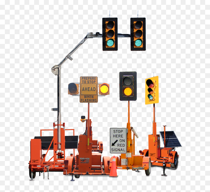 Portable Traffic Lights - Portable Traffic Signal, HD Png Download - flashing lights png