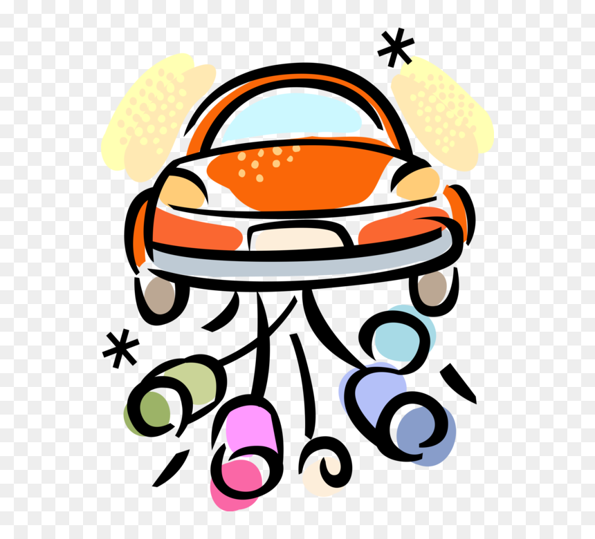 Vector Illustration Of Just Married Honeymoon Automobile - Marriage, HD Png Download - just married png