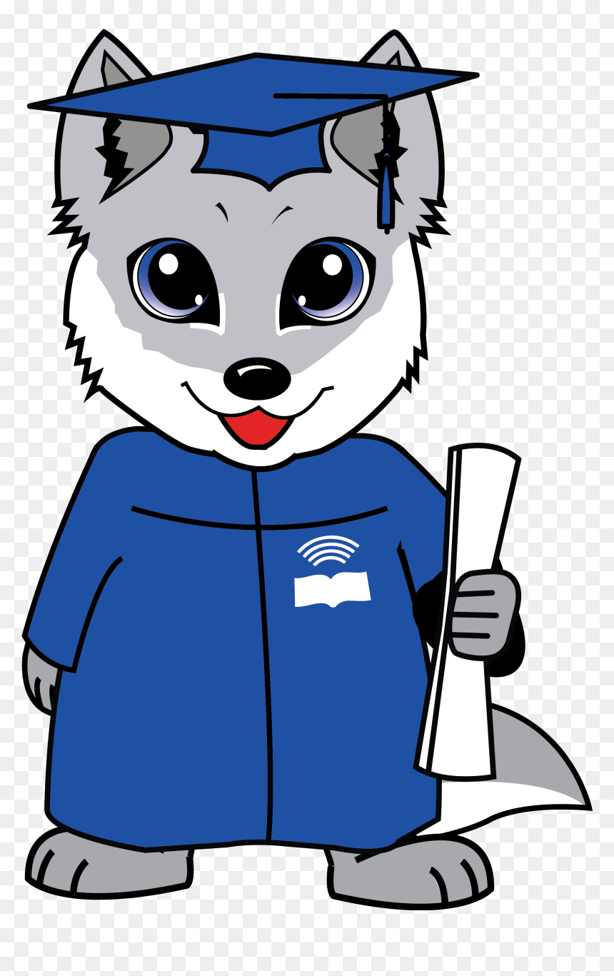 Wolfie In Cap And Gown Image, HD Png Download - cap and gown png
