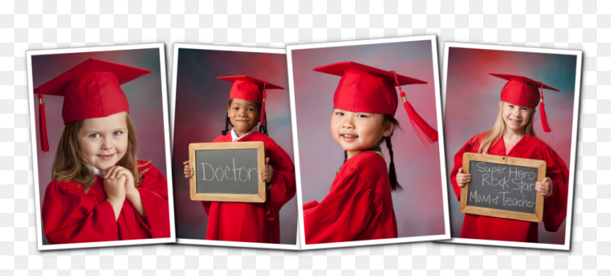 Graduation Session Pictures Kids, HD Png Download - cap and gown png