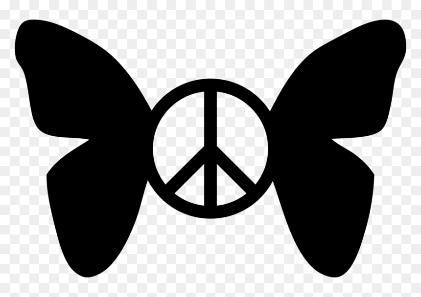 Butterflies And Peace Signs, HD Png Download - dove clipart png