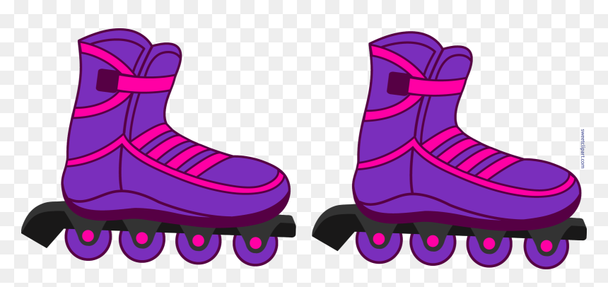 Roller Skates Clipart Two Kid - Clipart Rollerblades, HD Png Download - roller skates png