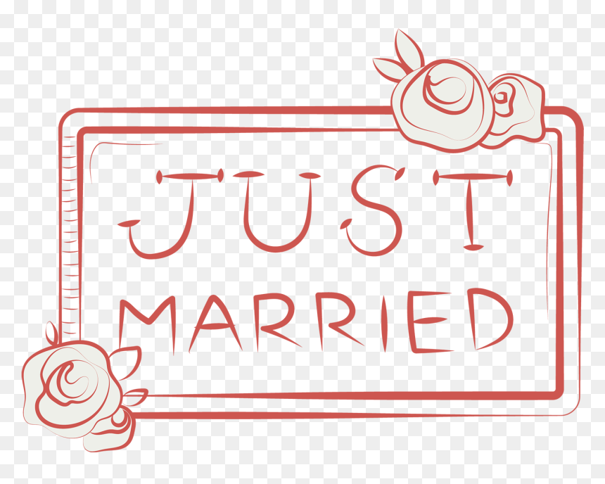 Just Married 艺术字 , Png Download - Just Married Transparent Background, Png Download - just married png