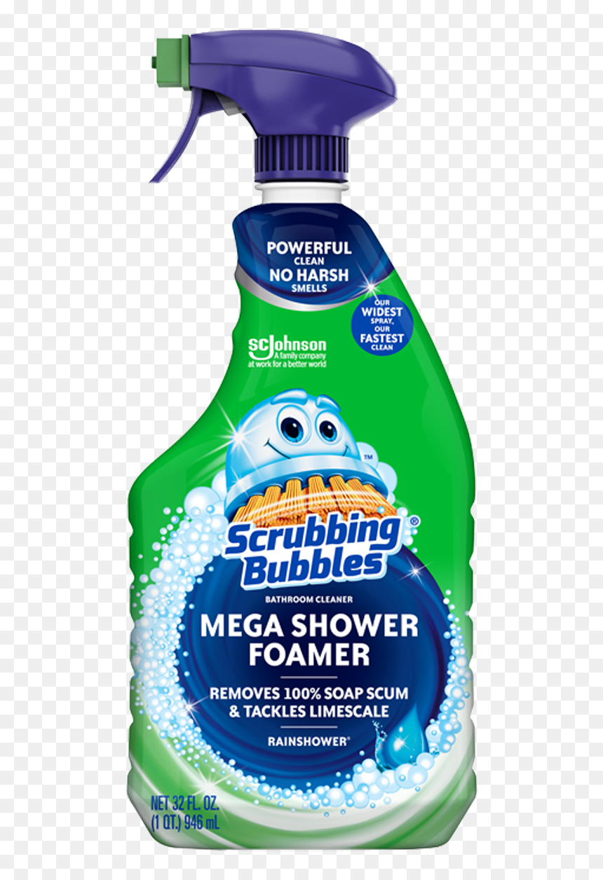 Scrubbing Bubbles Mega Shower Foamer Trigger - Scrubbing Bubbles Spray, HD Png Download - soap suds png