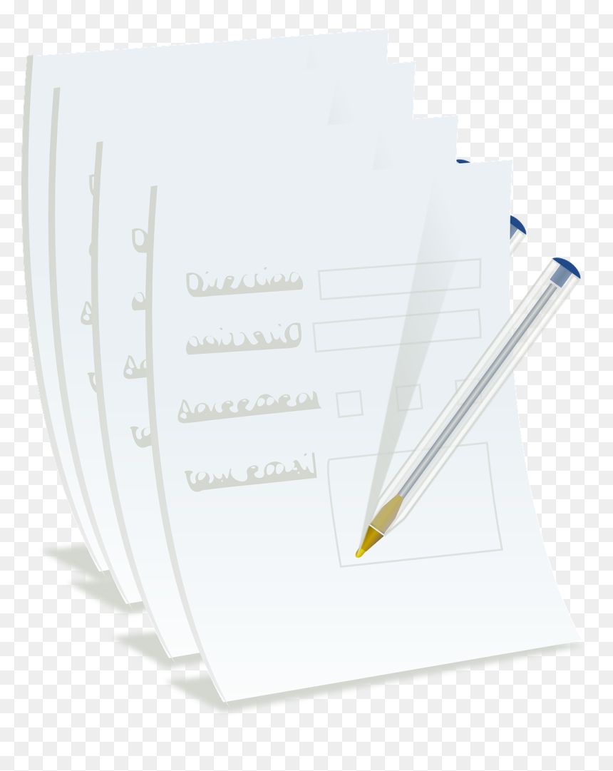Sheets Of Paper Clipart, HD Png Download - pen and paper png