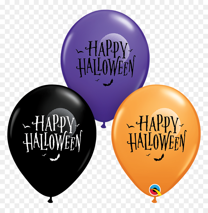 25 Latex Balloons - Balloon, HD Png Download - halloween bats png