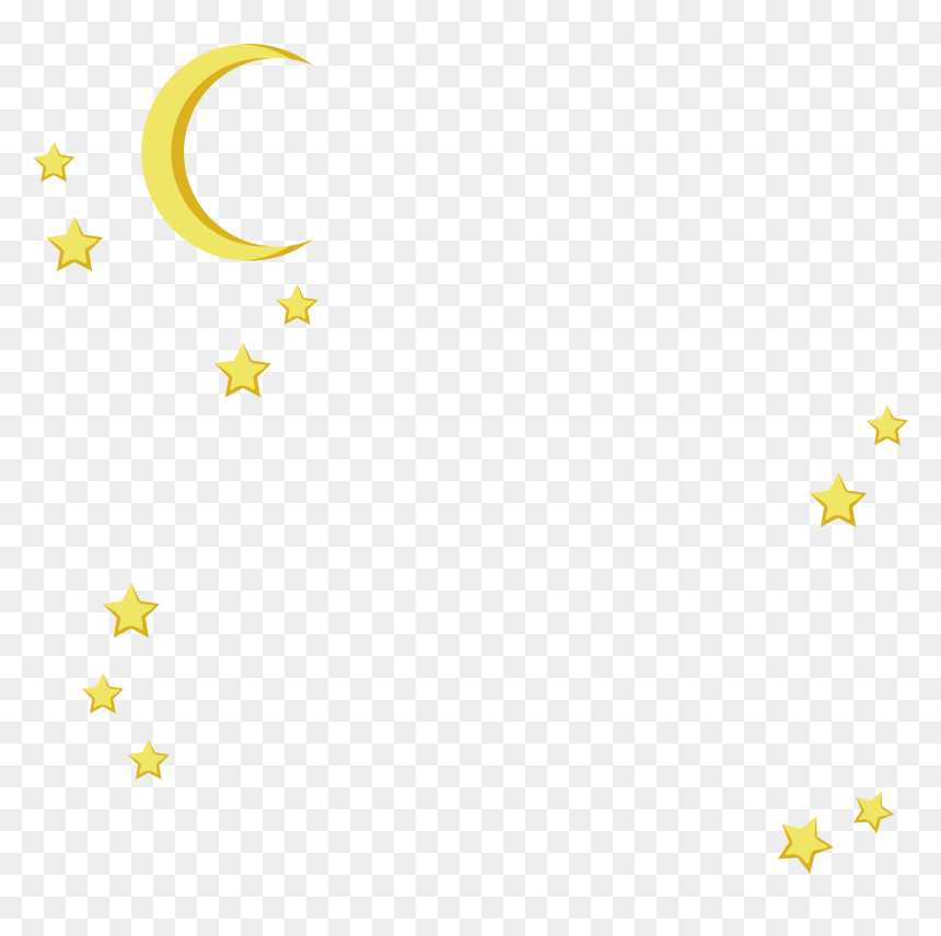 Night Clipart Moon Starts, HD Png Download - starts png