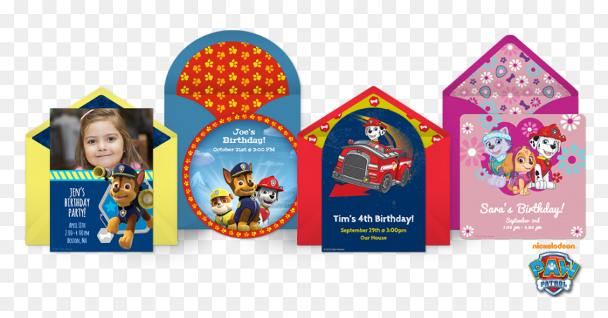 Paw Patrol Invitation Online, HD Png Download - paw patrol ryder png