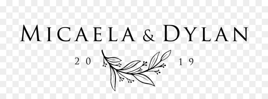 Micaela&dylan Logos Final Copy - Drawing, HD Png Download - just married png