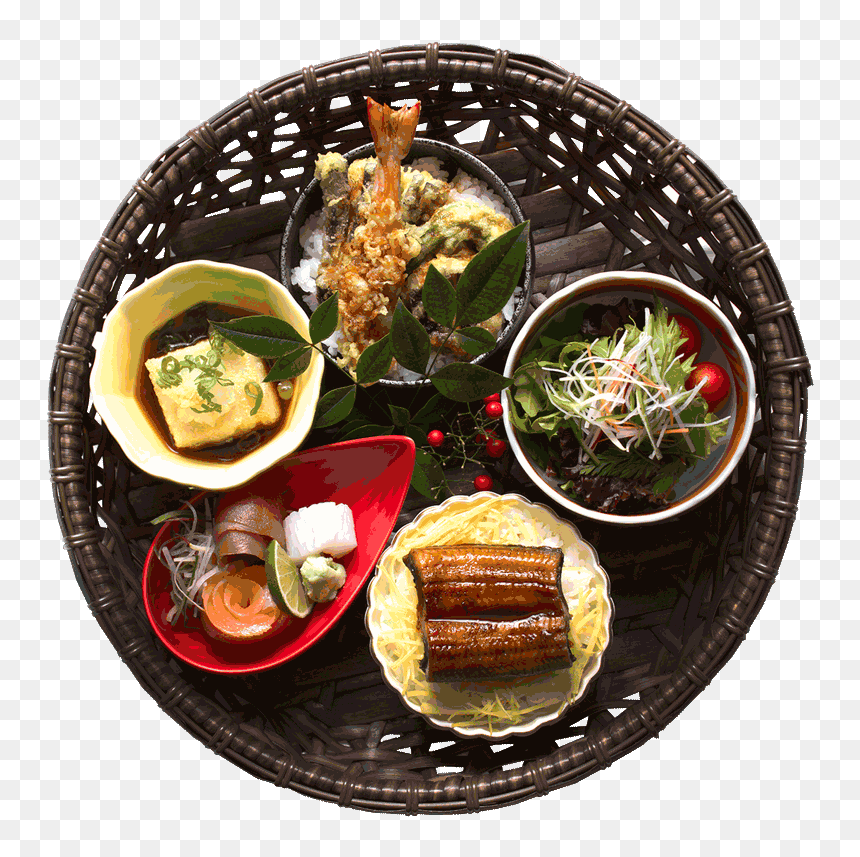 Picture Of Hanagi Food Sampler - Kaiseki, HD Png Download - food plate png