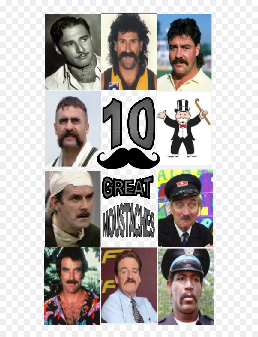 Top 10 Moustaches Final - Collage, HD Png Download - moustaches png