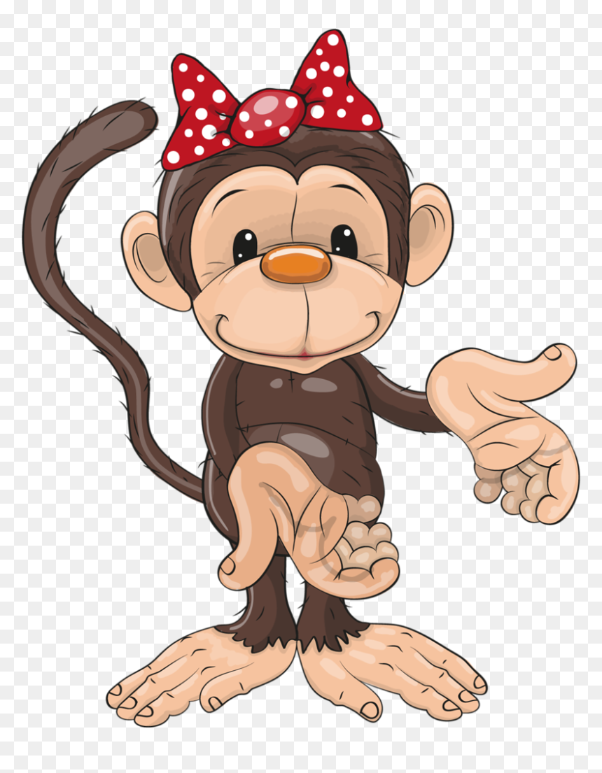 Safari & Zoo Cute Monkey, Cartoon Monkey, Cartoon Art, - Monkey And Infant Clipart, HD Png Download - cartoon monkey png