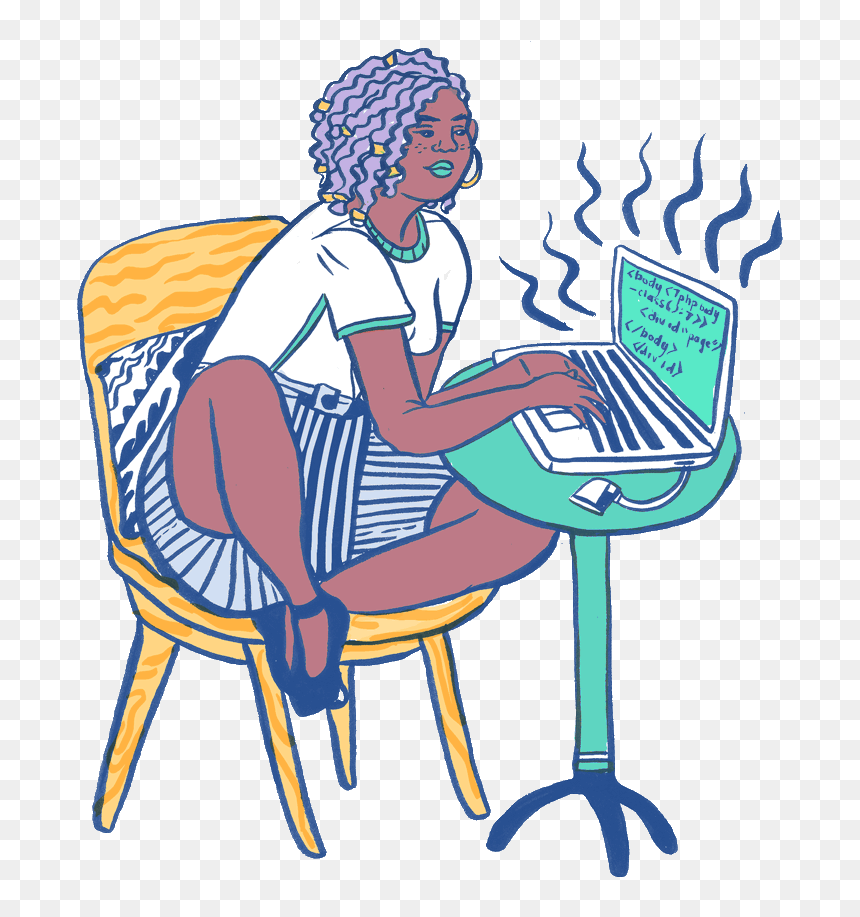 A Woman Applying For A Rad Scholarship For Women Studying - Women In Stem Art, HD Png Download - studying png
