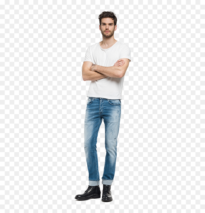 Person Standing Png - Man With Jeans Png, Transparent Png - blue jeans png