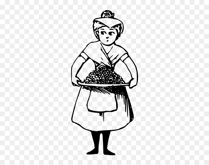 Maid And Food Plate - Cartoon, HD Png Download - food plate png