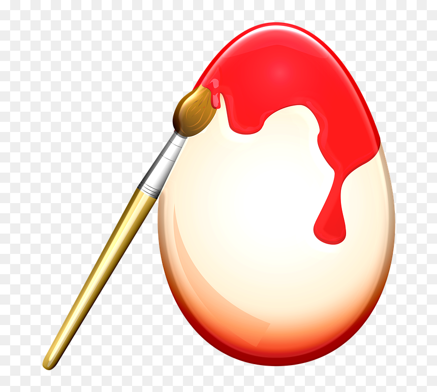 Painting Red Egg Clipart, HD Png Download - red paint png