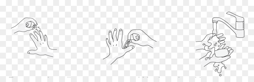Transparent Washing Hands Png - Washing Hands Drawing Transparent, Png Download - cupped hands png