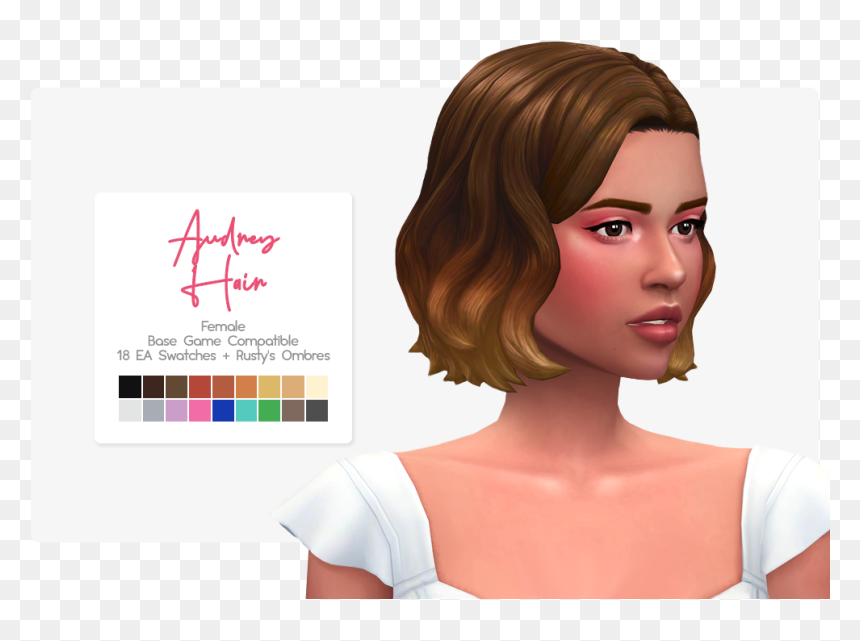 Nolan Sims Audrey Hair, HD Png Download - sims png
