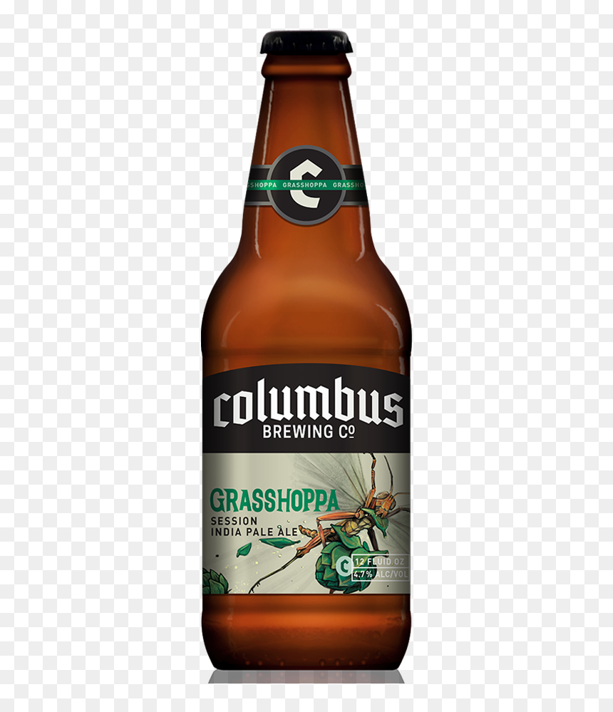 Cbc Grasshoppa Bottle - Columbus Brewing Company, HD Png Download - beer bottles png
