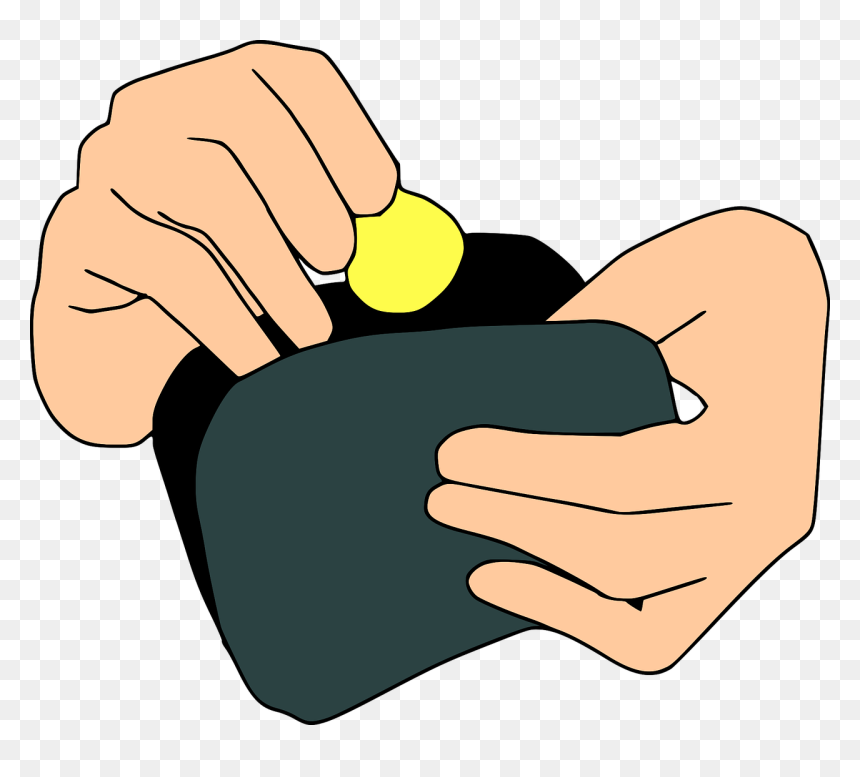 Geld Sparen Hand Brieftasche - Save Money Clipart Png, Transparent Png - grabbing hand png