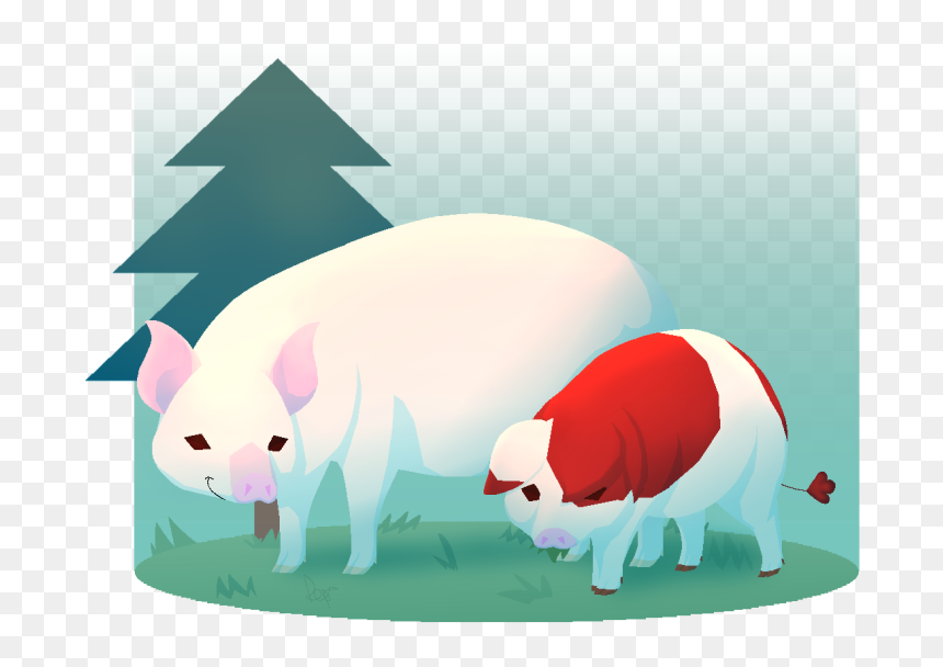 Pigs Simple Poly - Illustration, HD Png Download - piglet png
