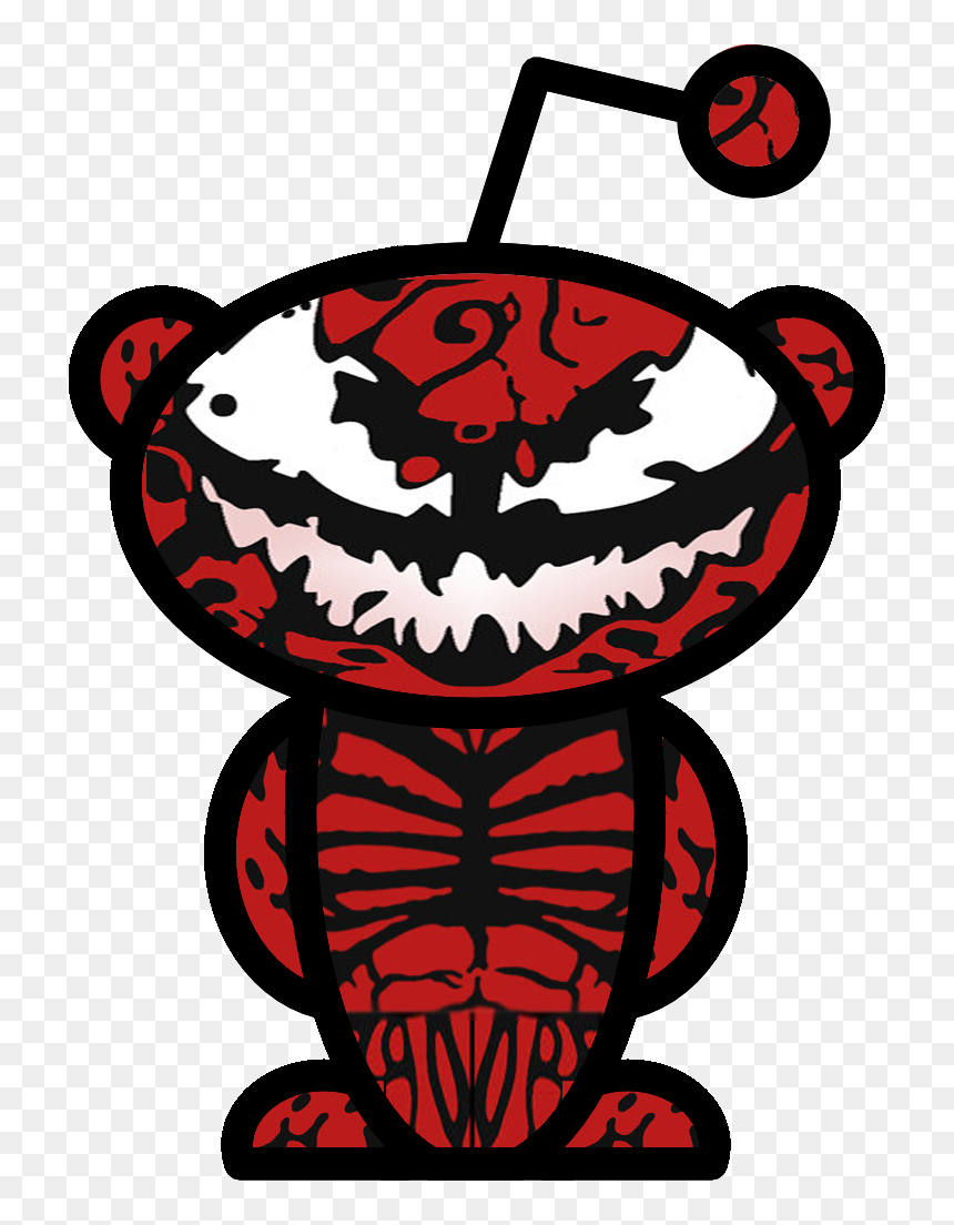 Transparent Goatee Clipart Transparent - Black Reddit Alien, HD Png Download - carnage png