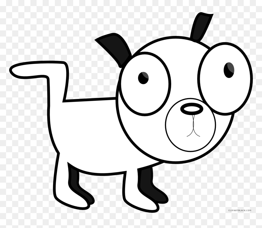 Black And White Dog Animal Free Black White Clipart - Dog Clipart Black And White, HD Png Download - funny dog png