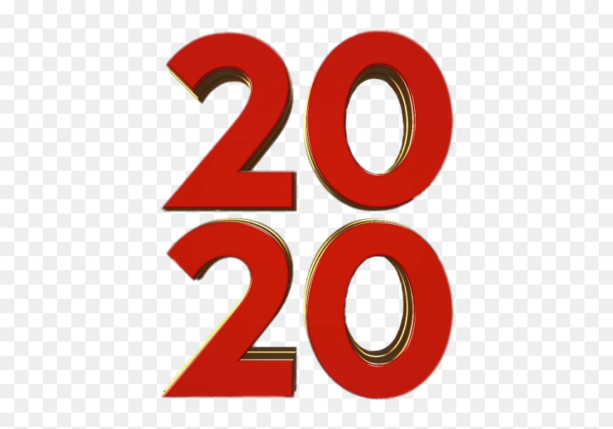 Happy New Year 2020 Two Rows - 3d 2020, HD Png Download - happy new year png transparent