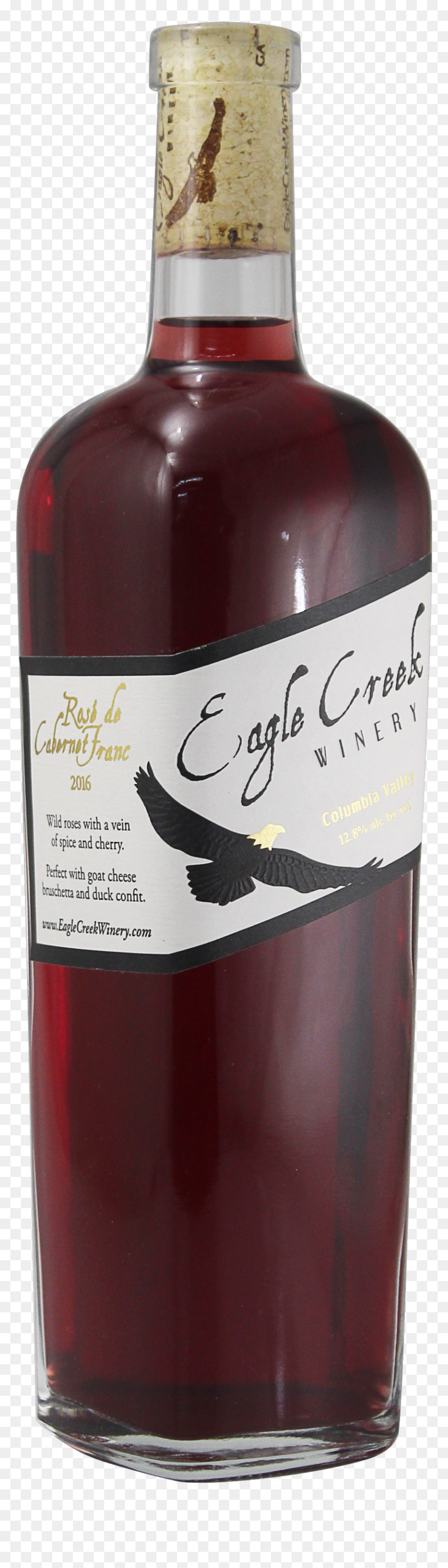 2016 Rose De Cabernet Franc, HD Png Download - bottle of wine png