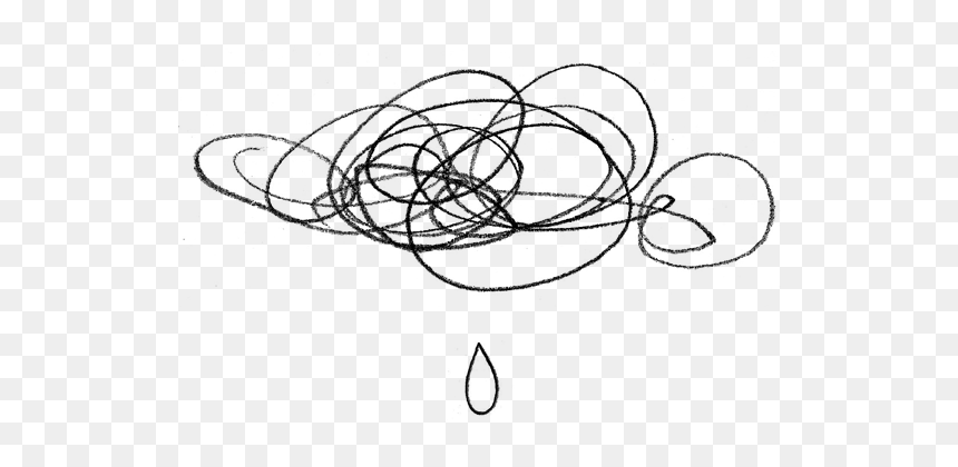 Cloud-droplet - Line Art, HD Png Download - droplet png
